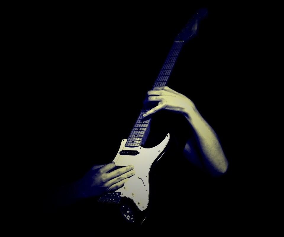 Игра на электрогитаре обои