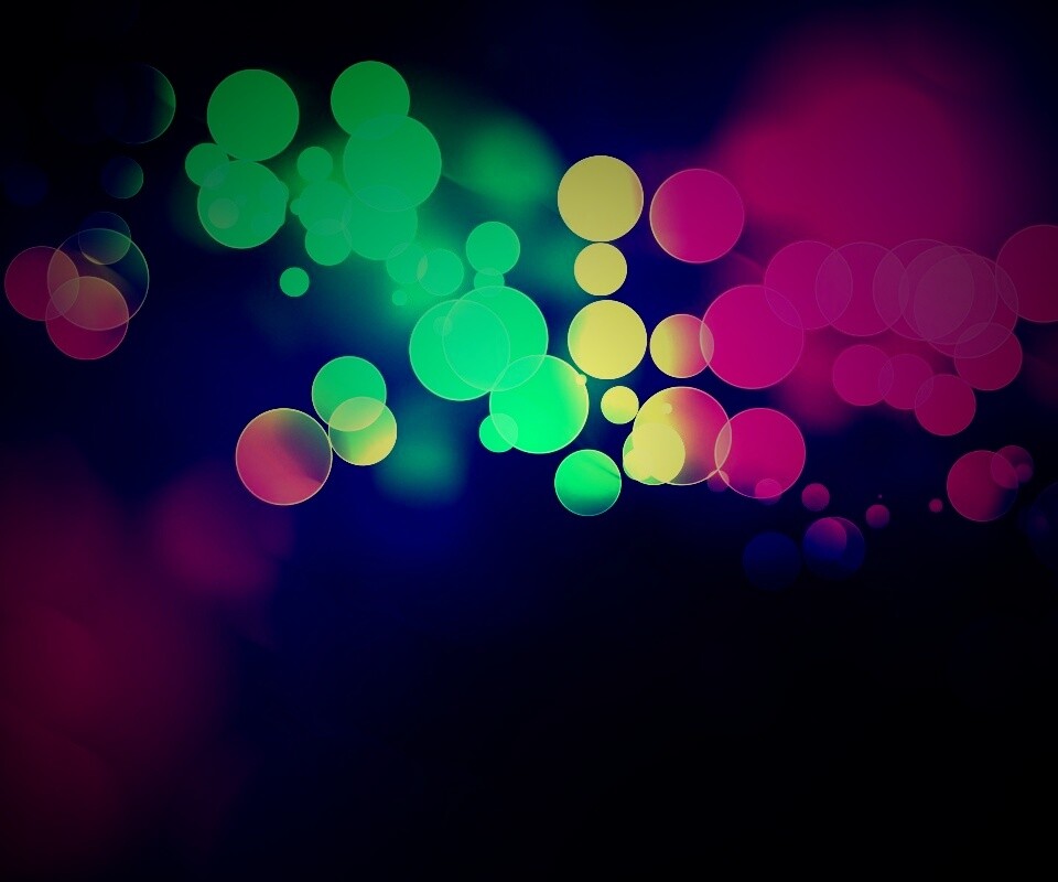 Разноцветные круги света обои