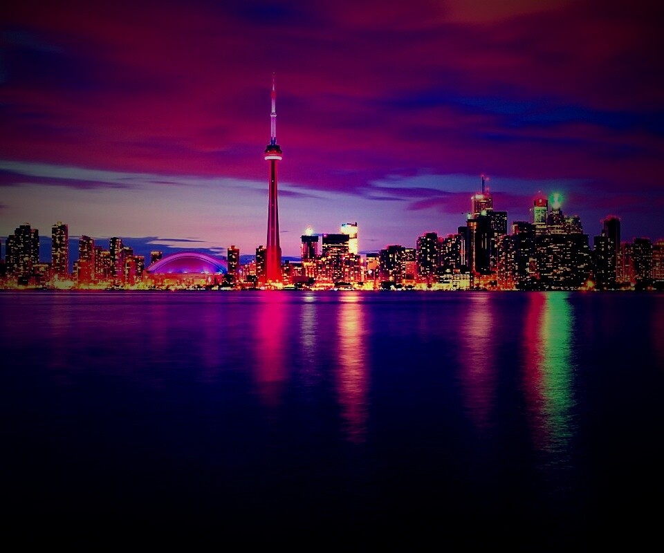 Ночной Торонто обои