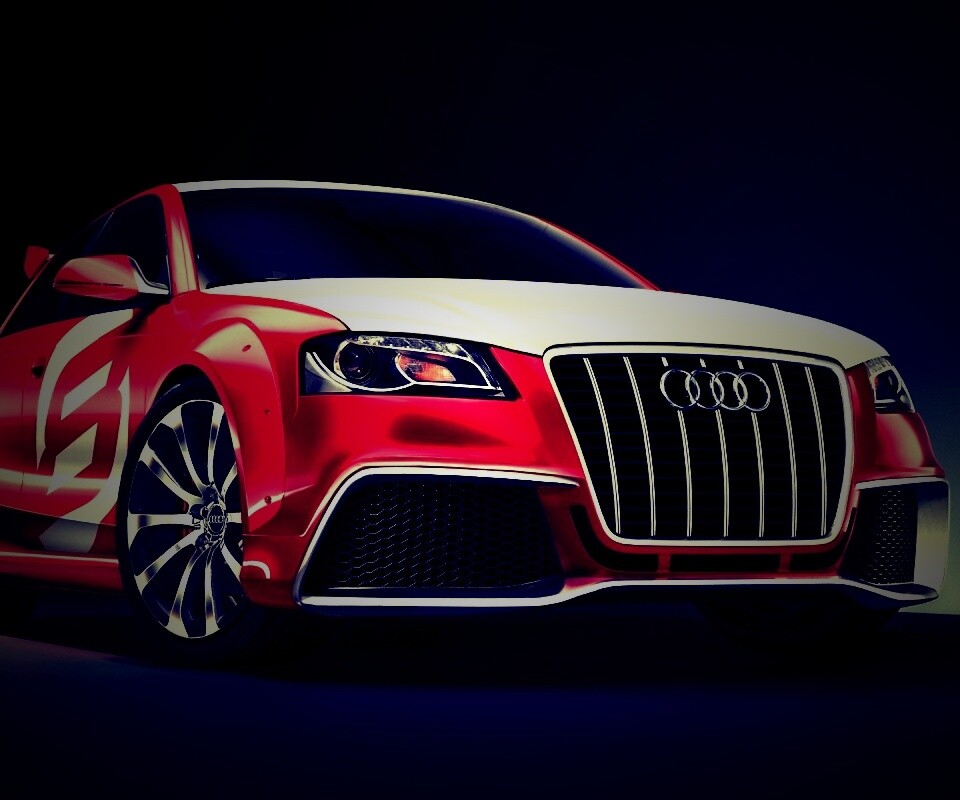 Красный Ауди обои