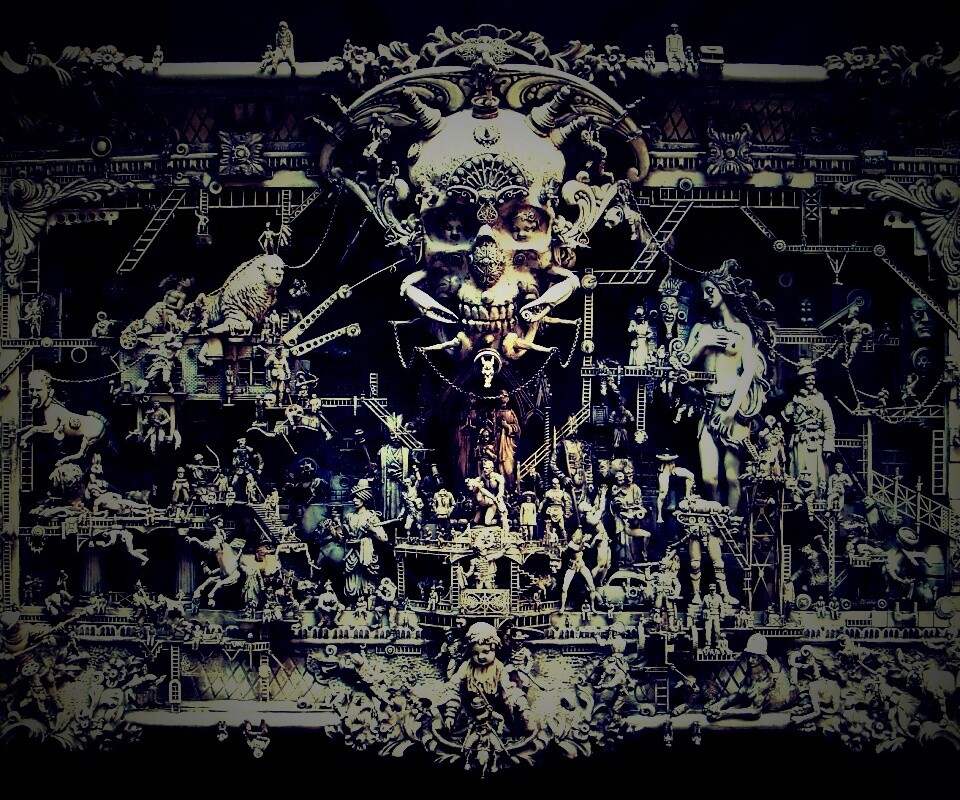 Адская скульптура обои