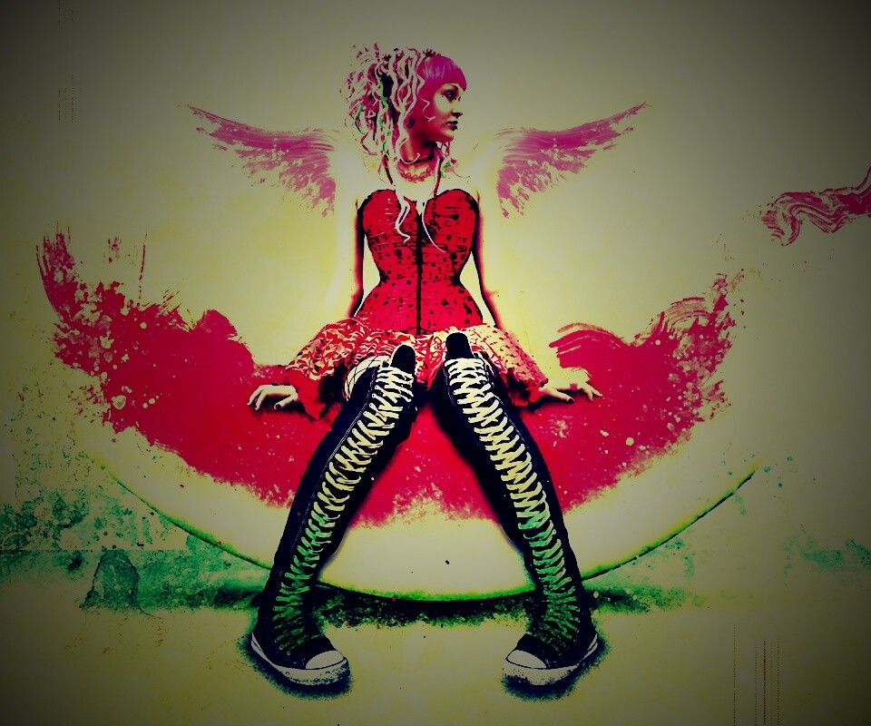 Арбузная девушка обои