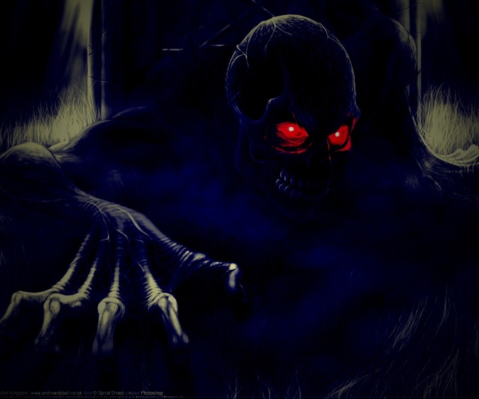 Черный труп вылезает из могилы обои