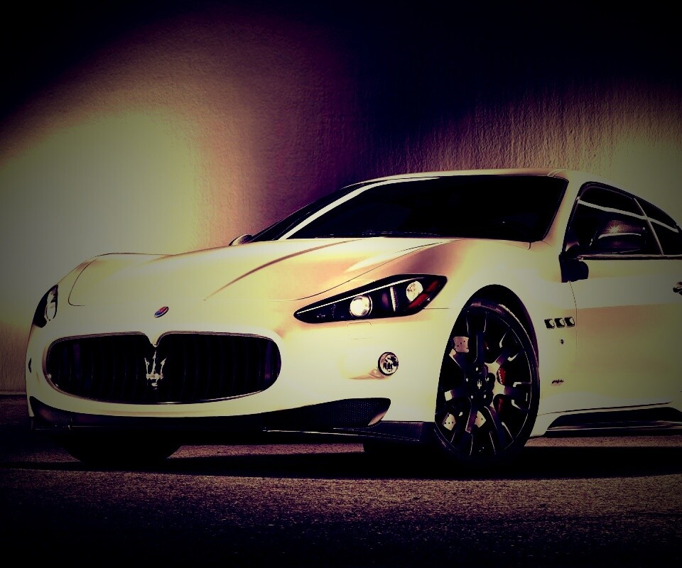 Белый Мазерати обои
