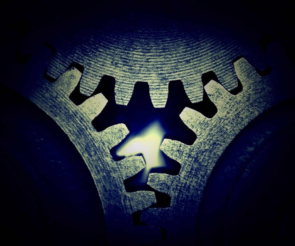 Три сцепленных шестерни обои