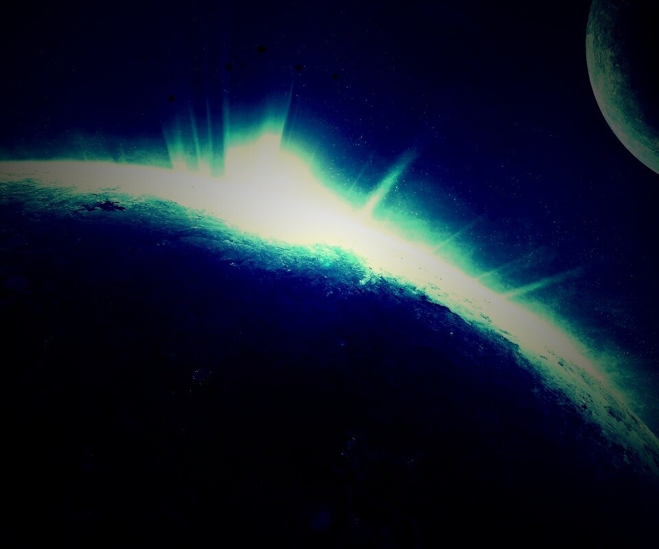 Восход над планетой обои