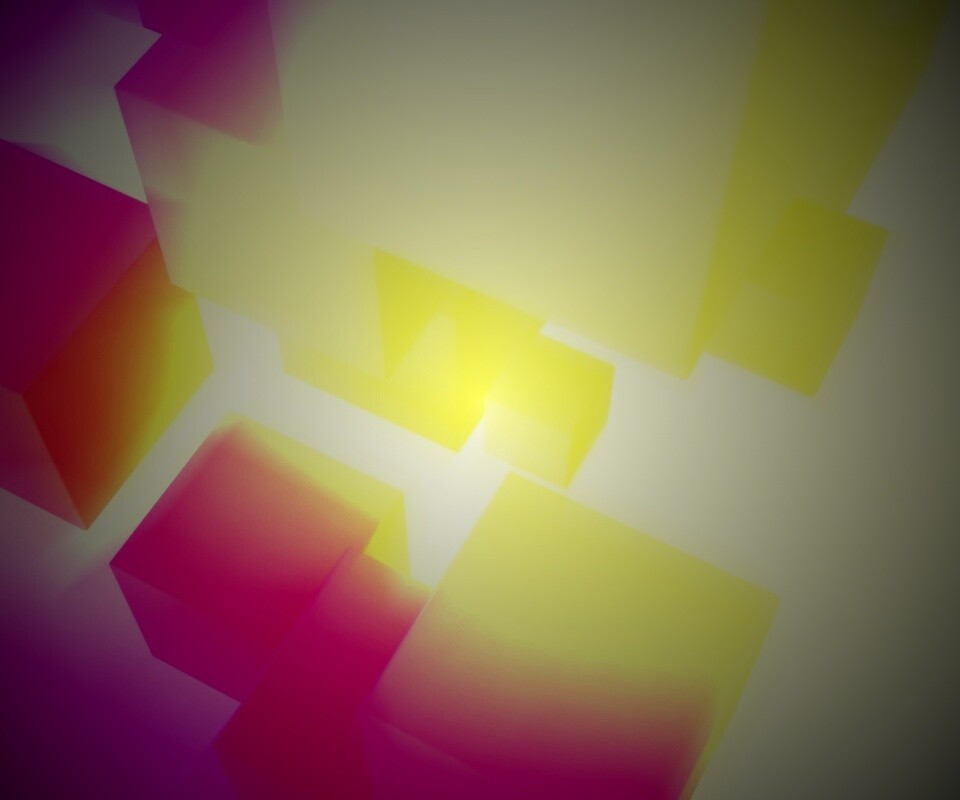 Розовые и желтые кубики обои