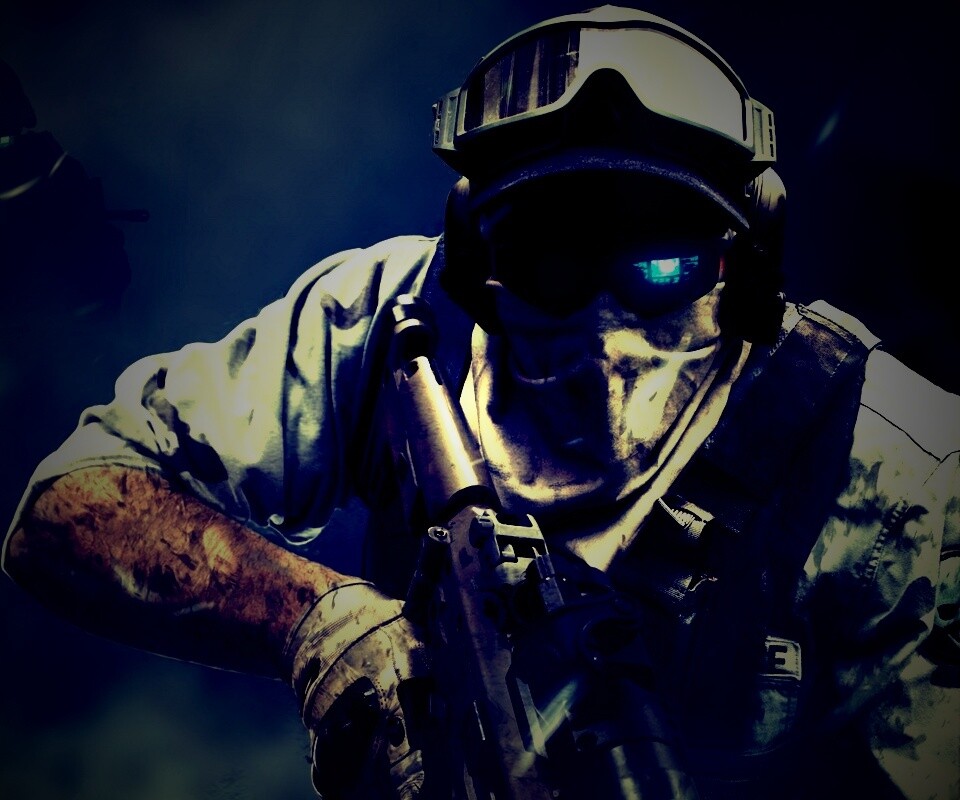 Боец в маске обои