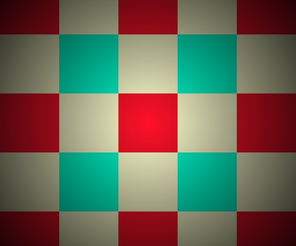 Оранжевые голубые и белые клетки обои