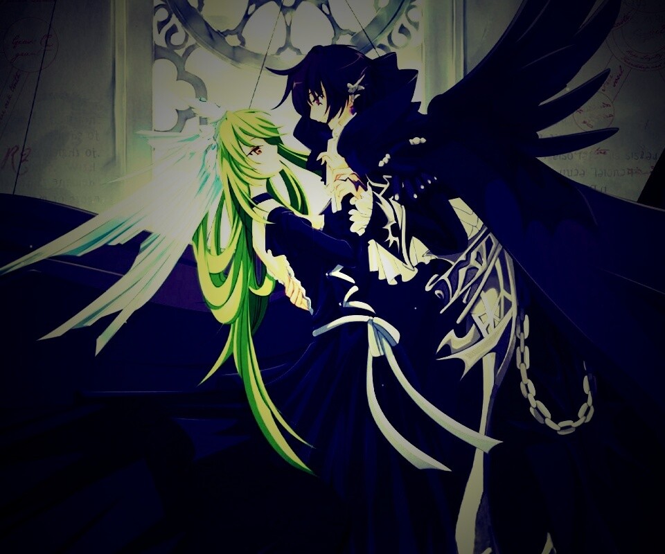 Танец под витражом обои