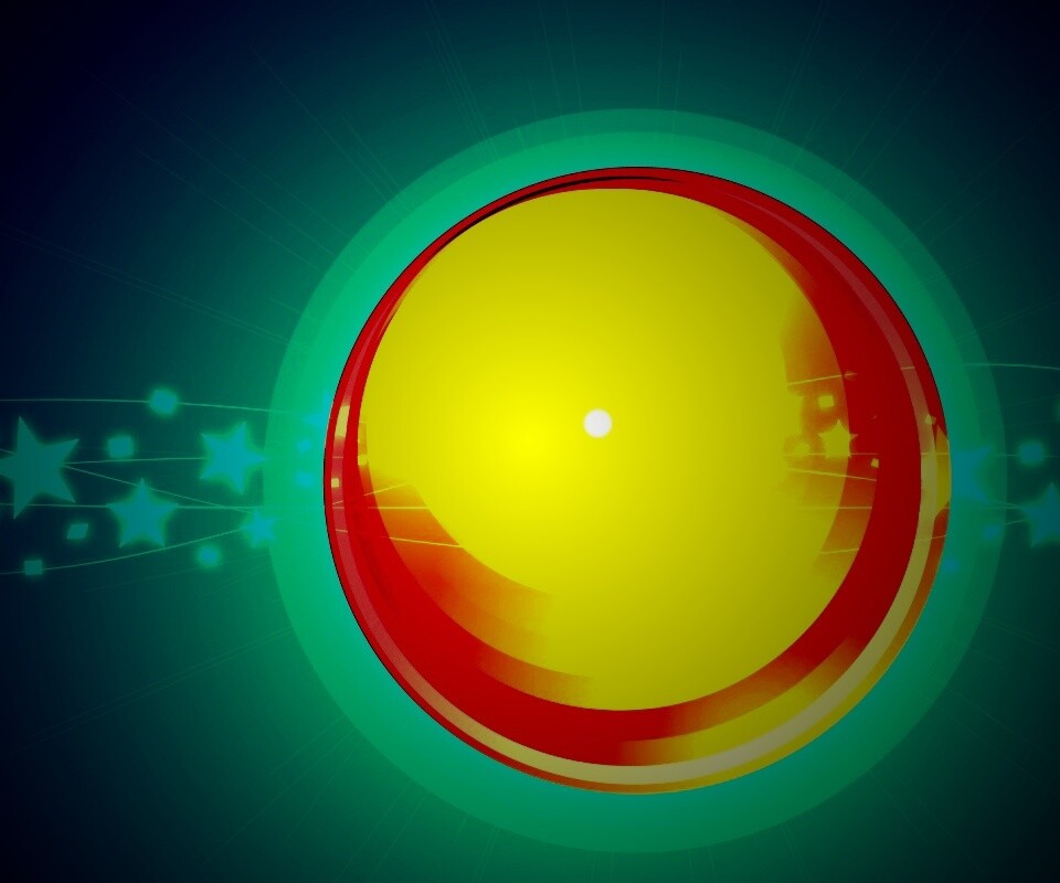 Большой красно-желтый круг обои