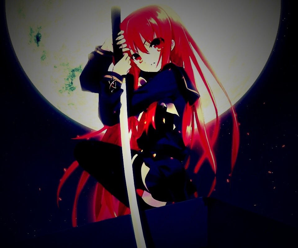 Девочка с катаной обои