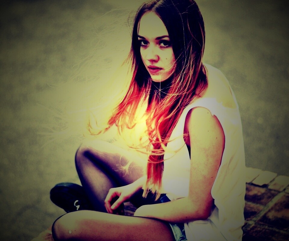 Девушка в образе модели обои