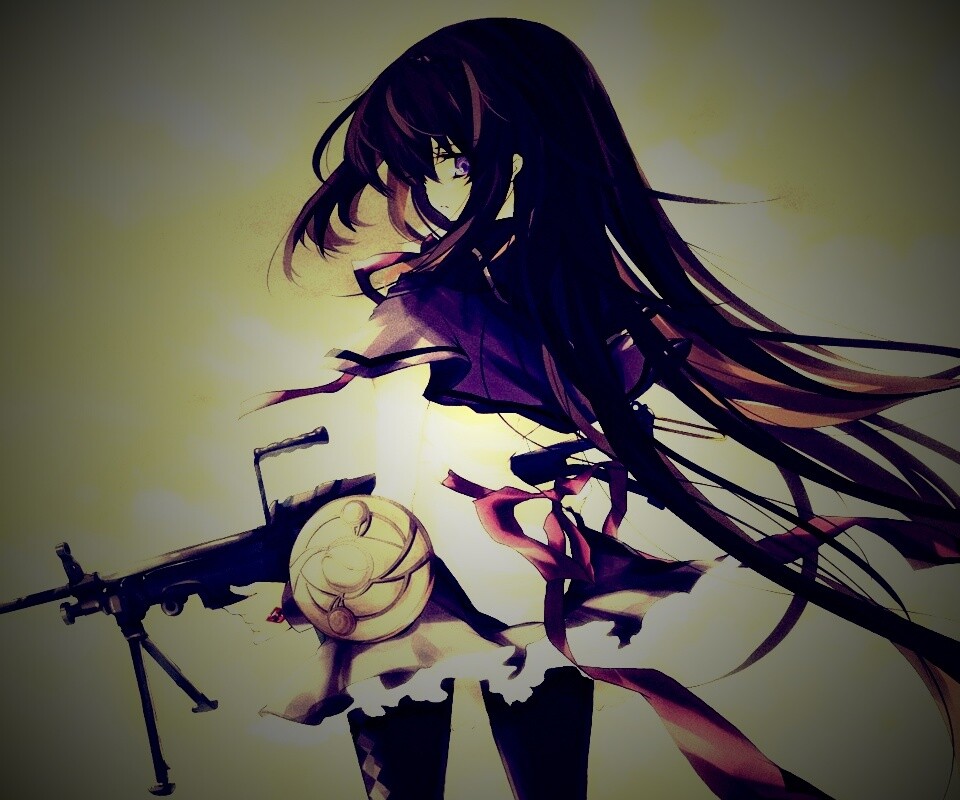 Девушка с автоматом обои