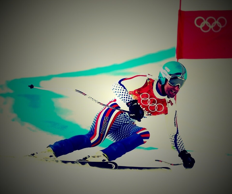 Лыжник на олимпиаде обои