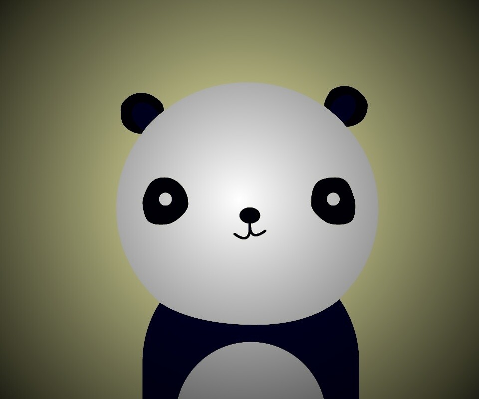 Минималистичная панда обои