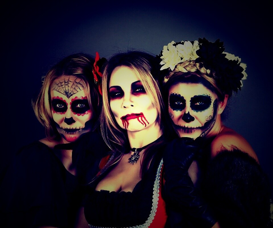 Макияж на хэллоувин обои