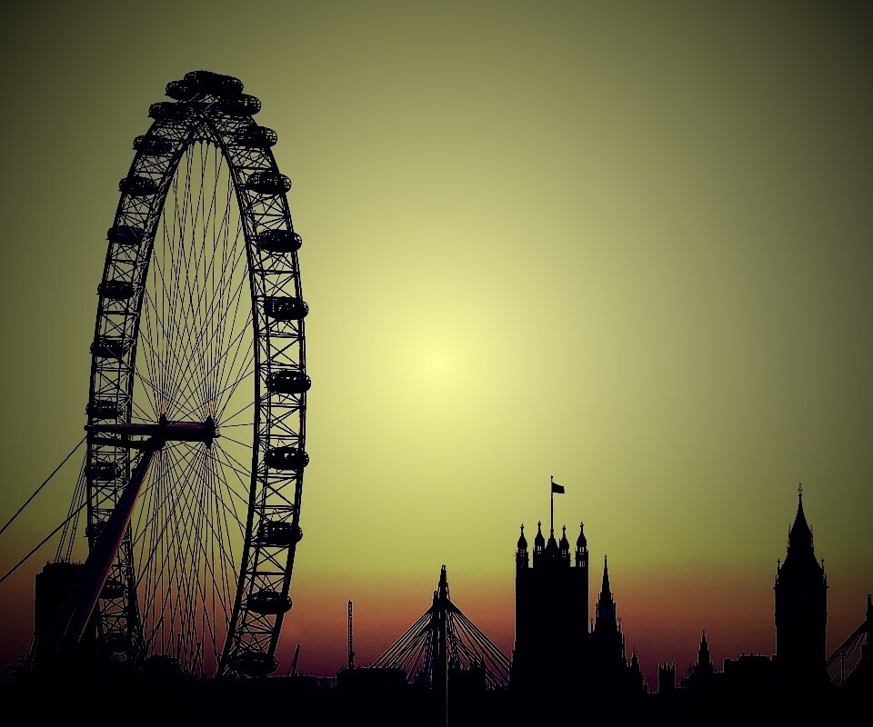 Силуэт Лондона обои