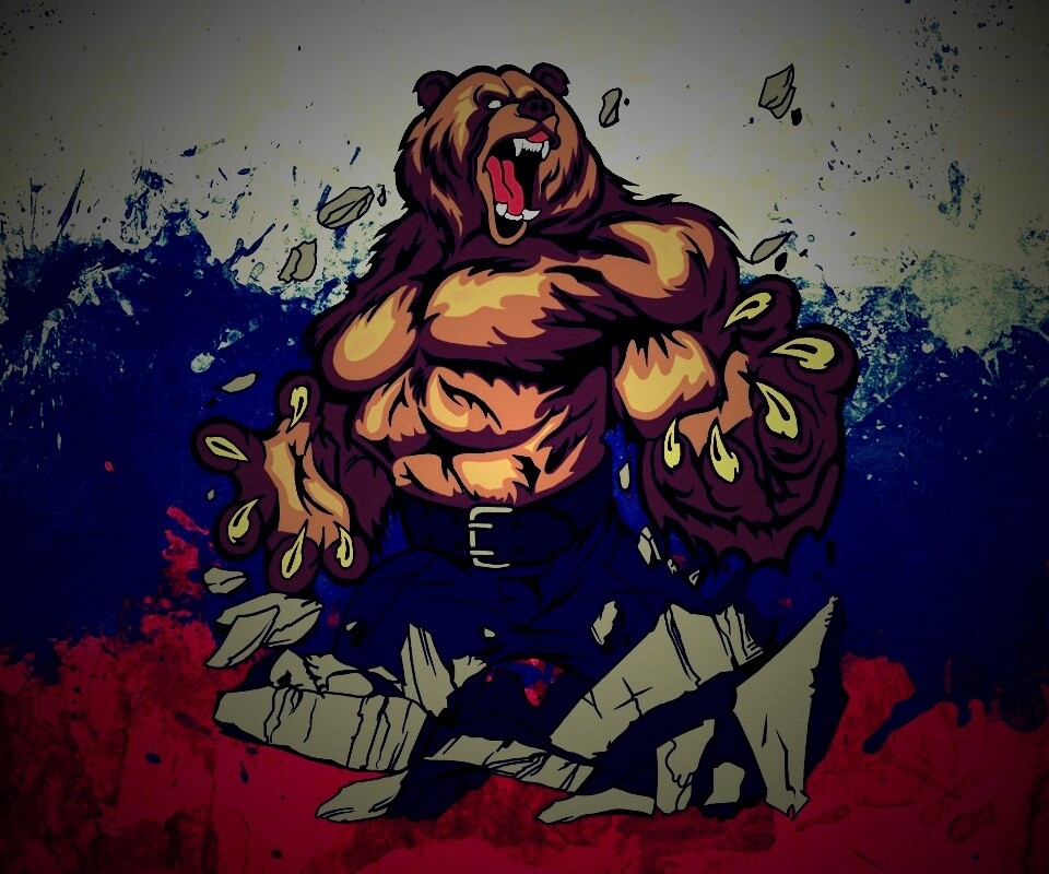 Русский патриотический медведь обои