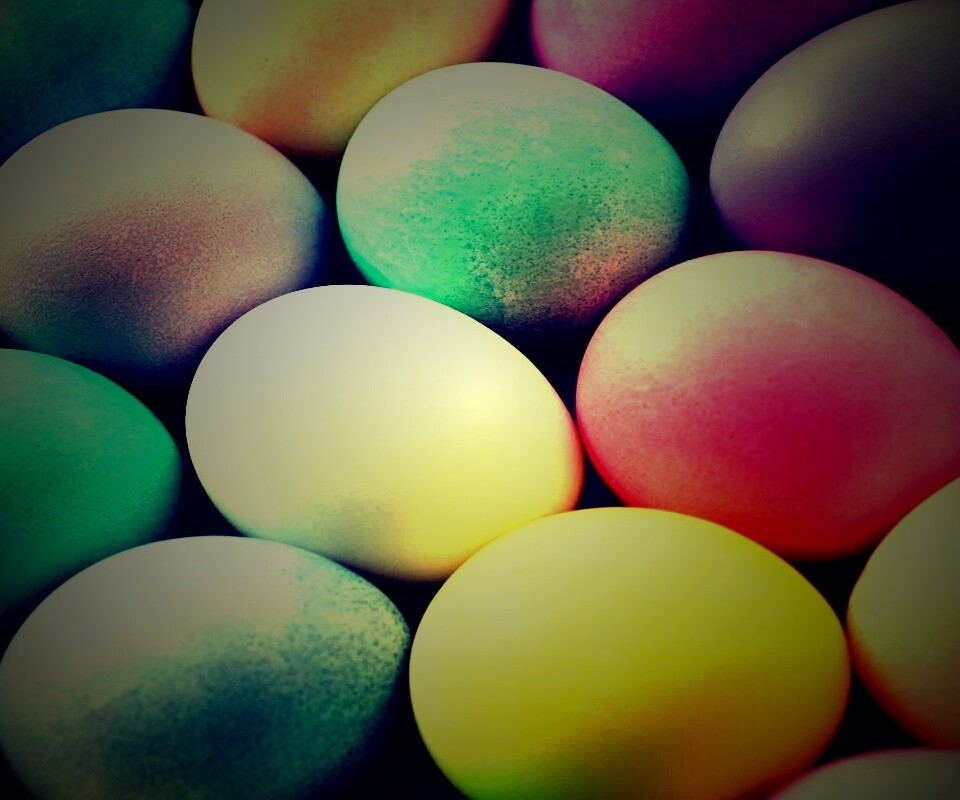 Яркие пасхальные яйца обои