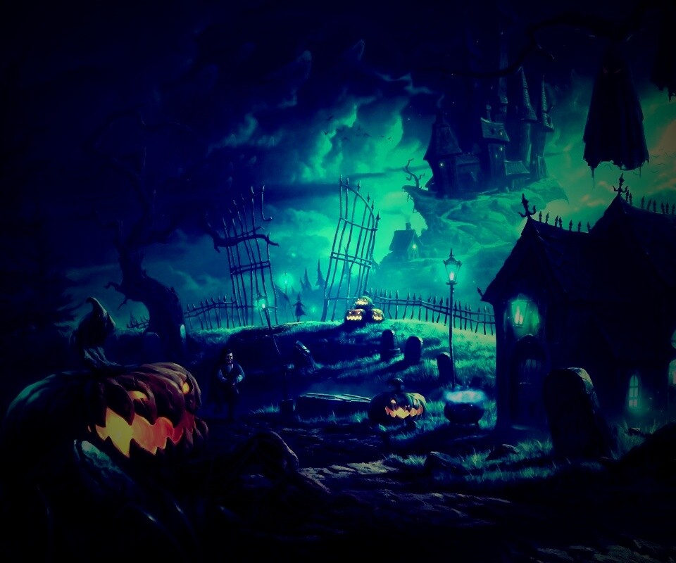 Кладбище на Хэллоувин обои