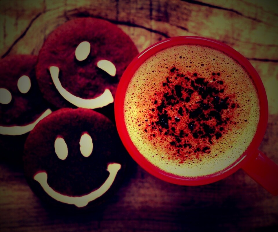 Кофе с печеньками обои