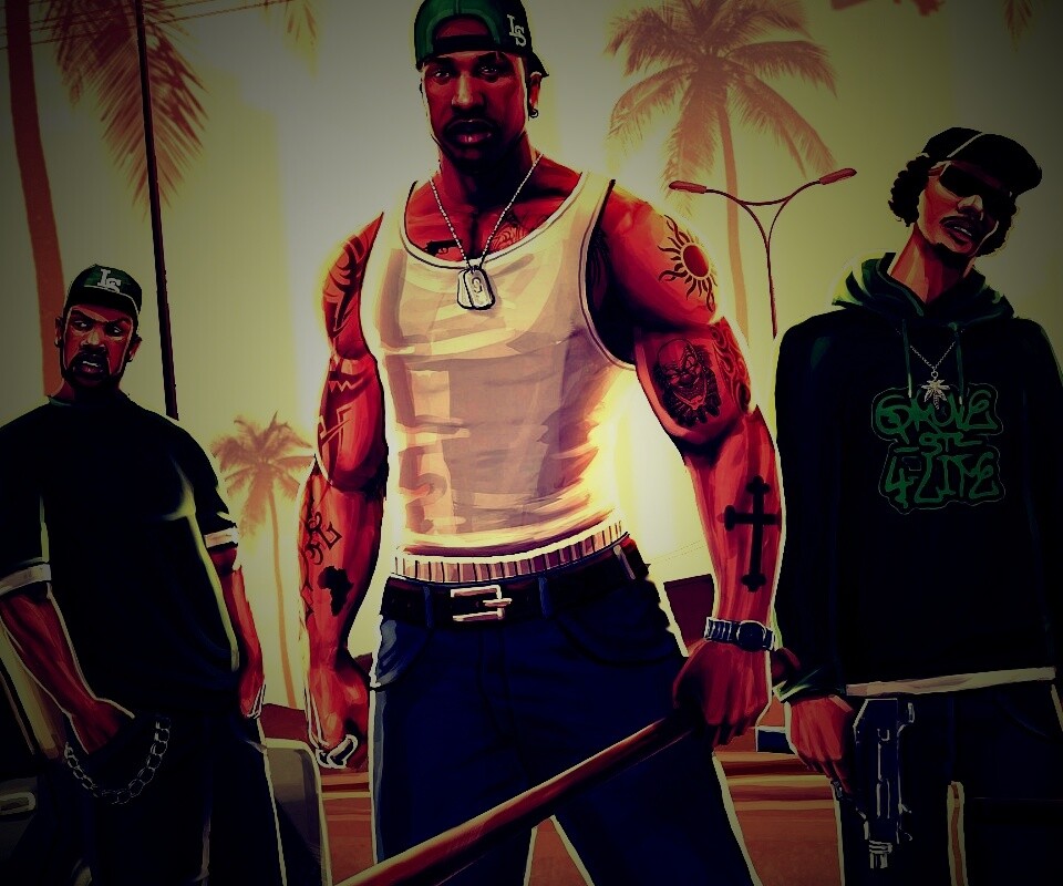 Герои с Грув стрит обои