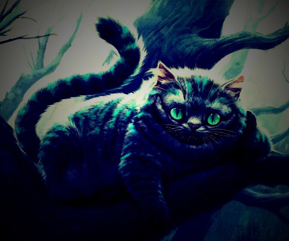 Чеширский кот обои