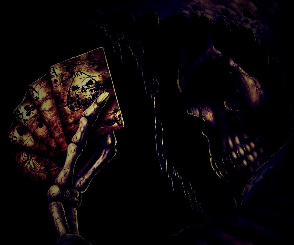 Смерть с картами обои