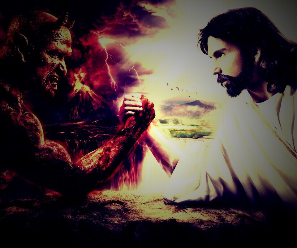 Дьявол против Бога обои