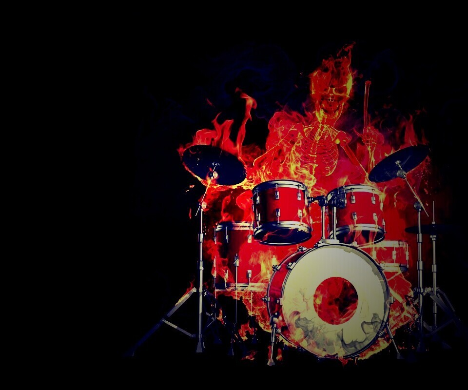 Огненный барабанщик обои