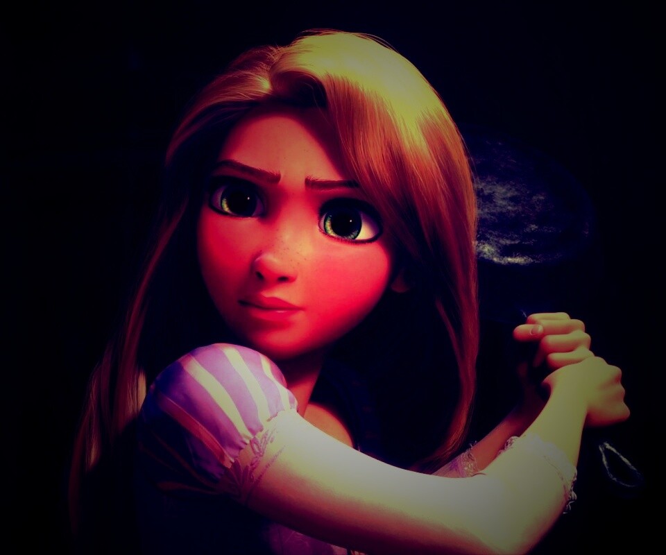 Рапунцель с сковородкой обои