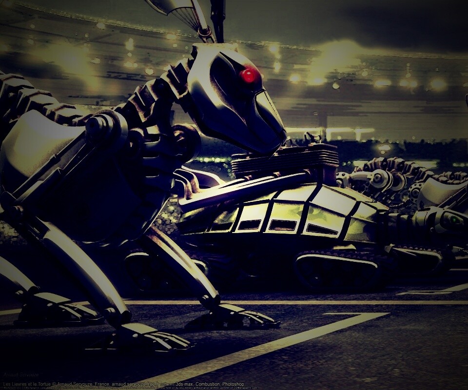 Роботы на старте обои