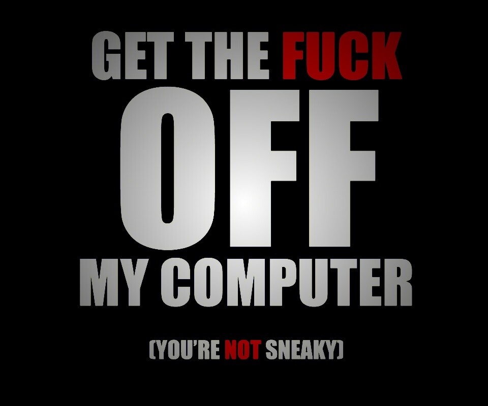 Отвали от моего компа! обои