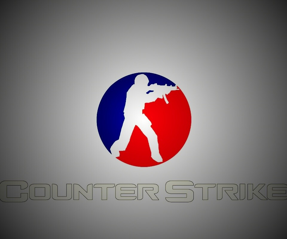 Логотип Counter Strike на белом фоне обои