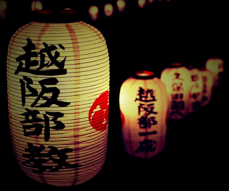 Японские фонарики обои