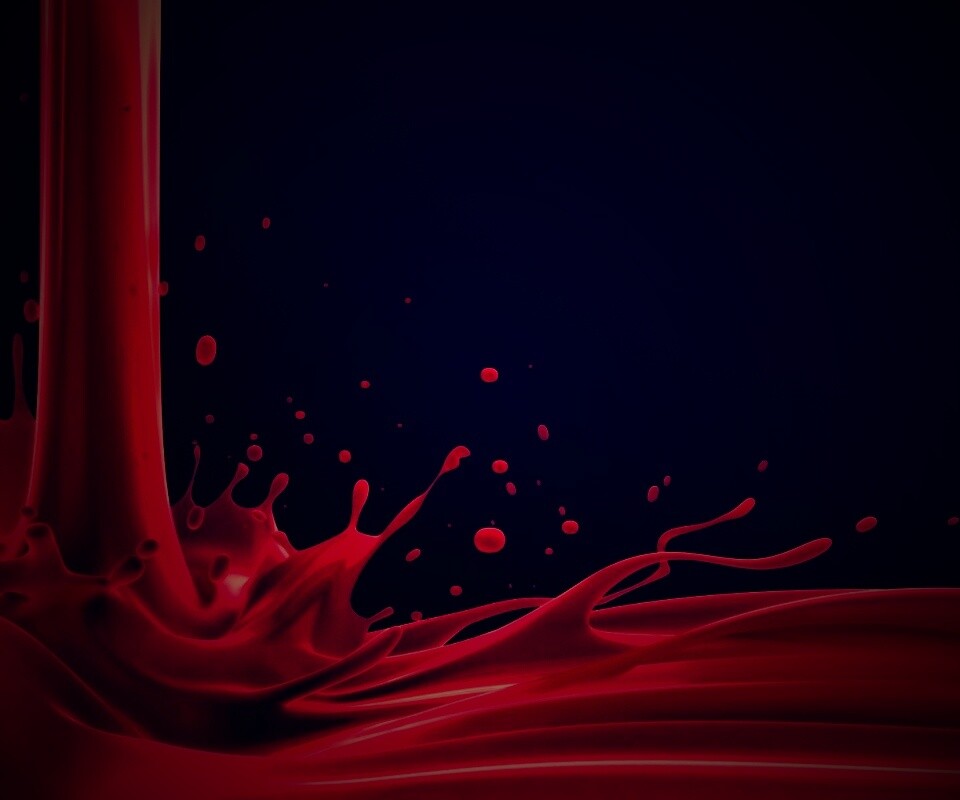 Красный всплеск обои
