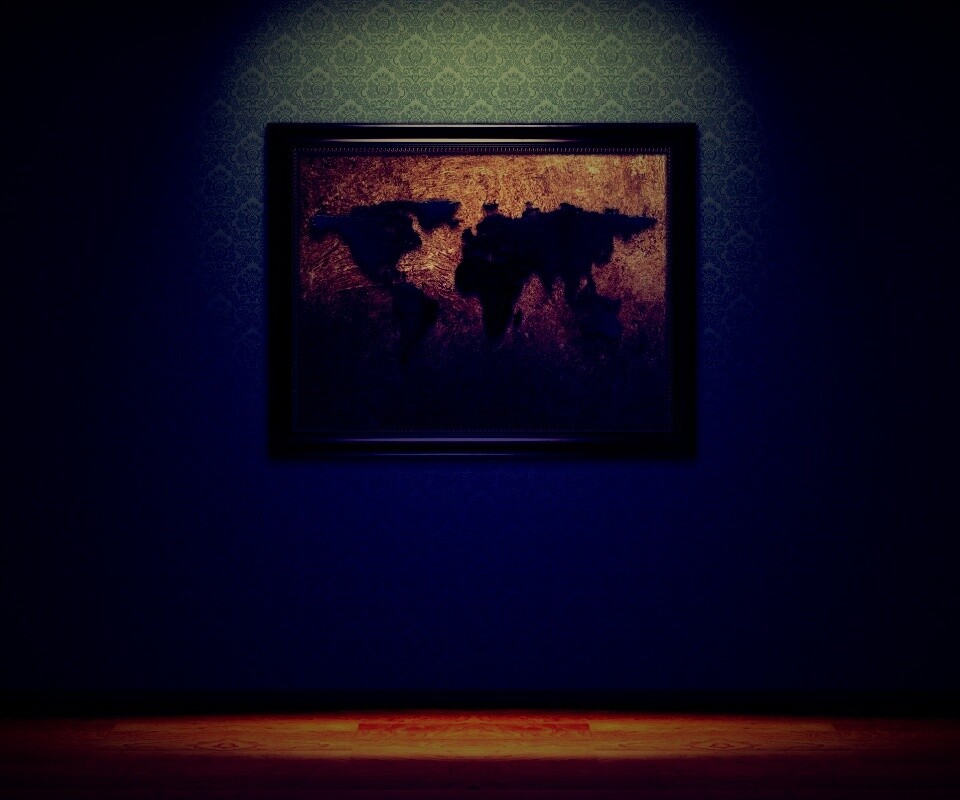 Картина с картой мира обои