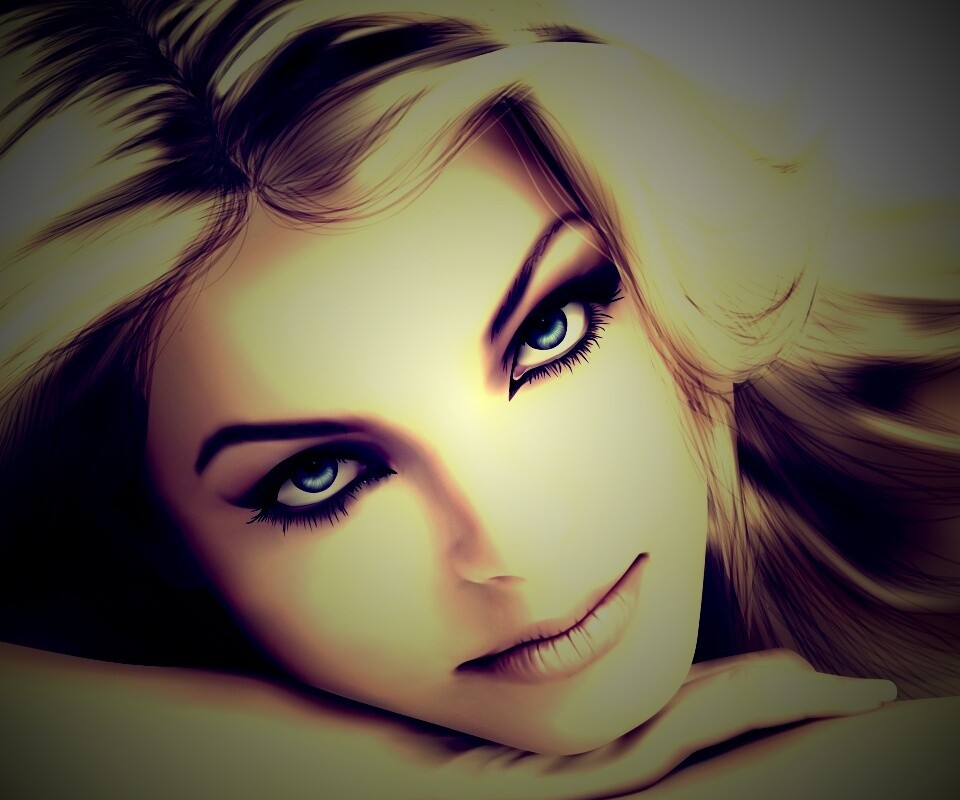 Девушка в векторе обои