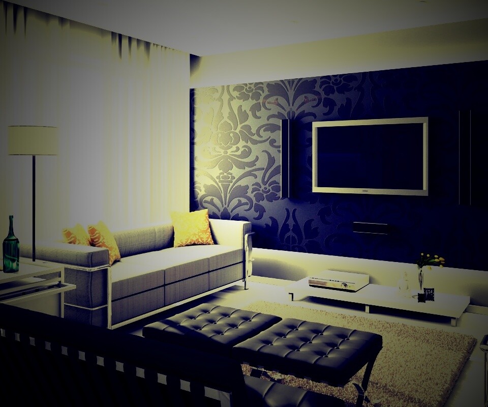 Современная комната обои