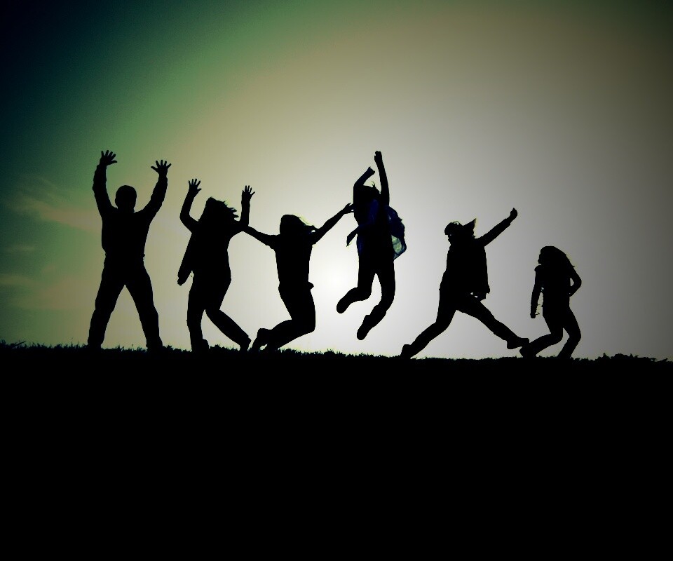 Силуэты людей обои