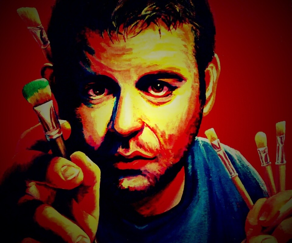 Нарисованный художник обои