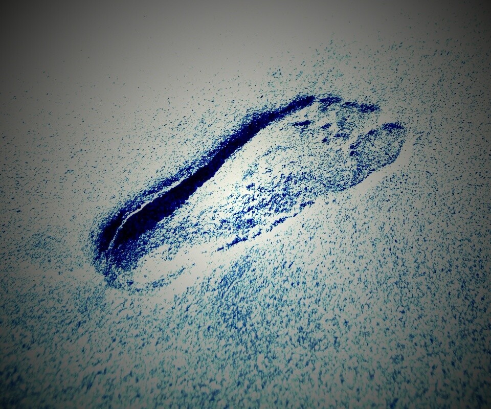 Отпечаток ноги обои