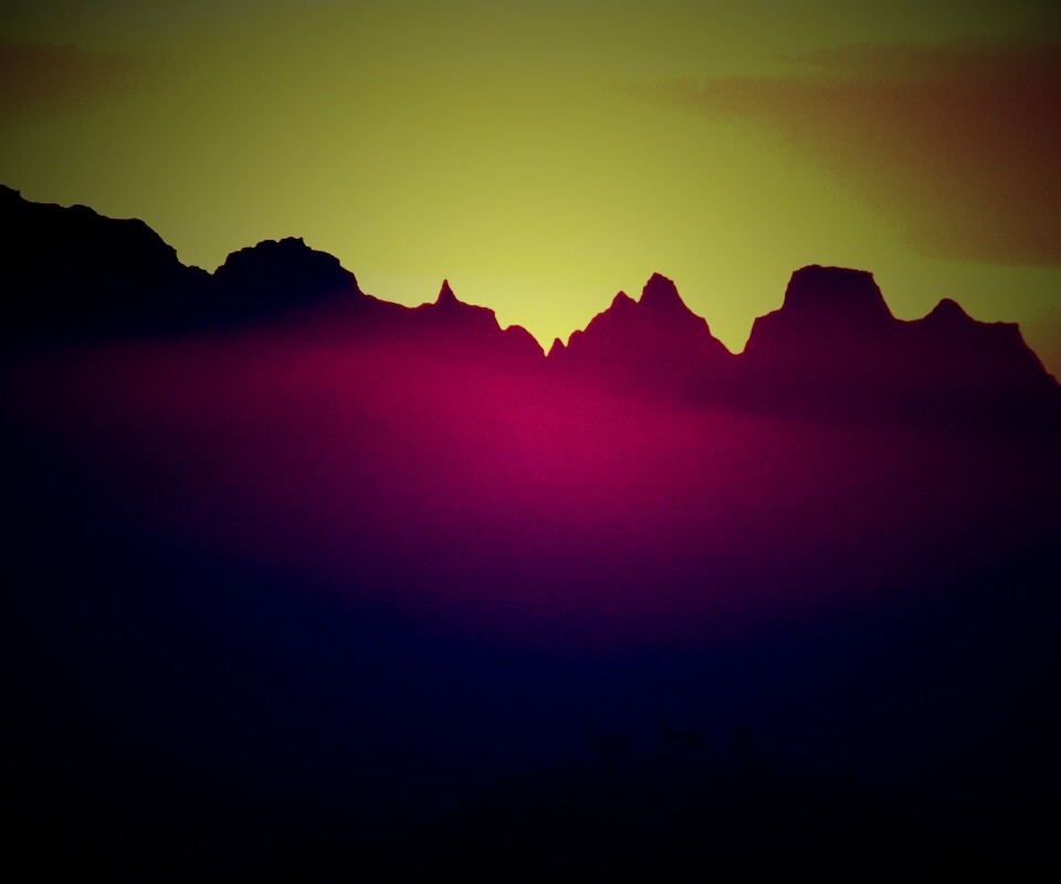 Вечер в национальном парке обои