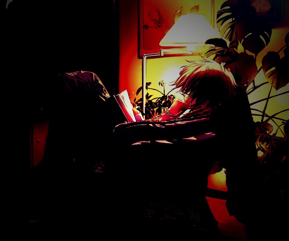 Парень с книжкой обои