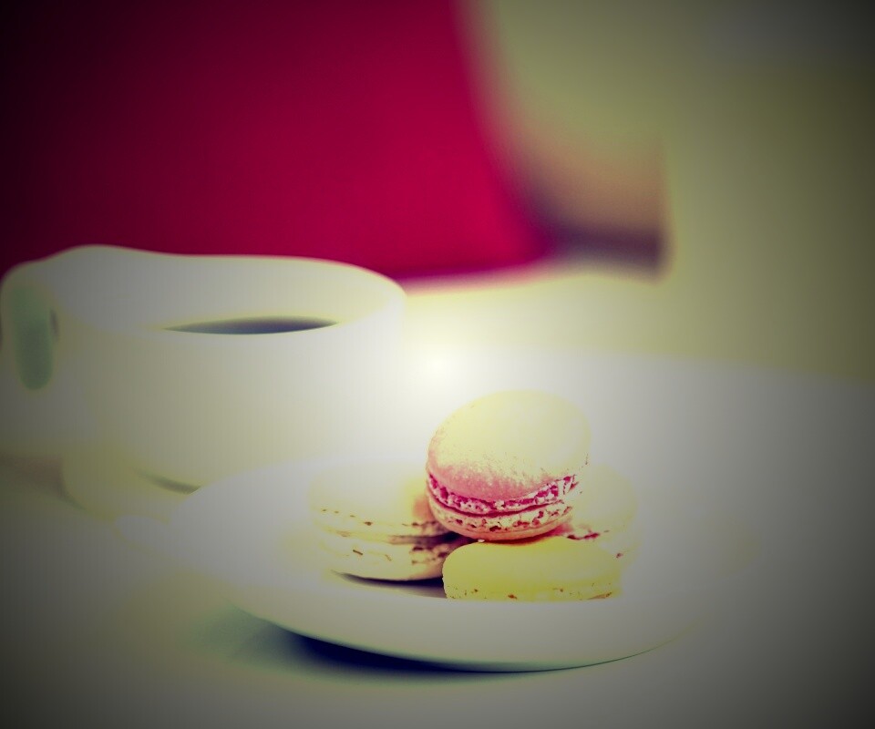 Кофе с пирожным обои