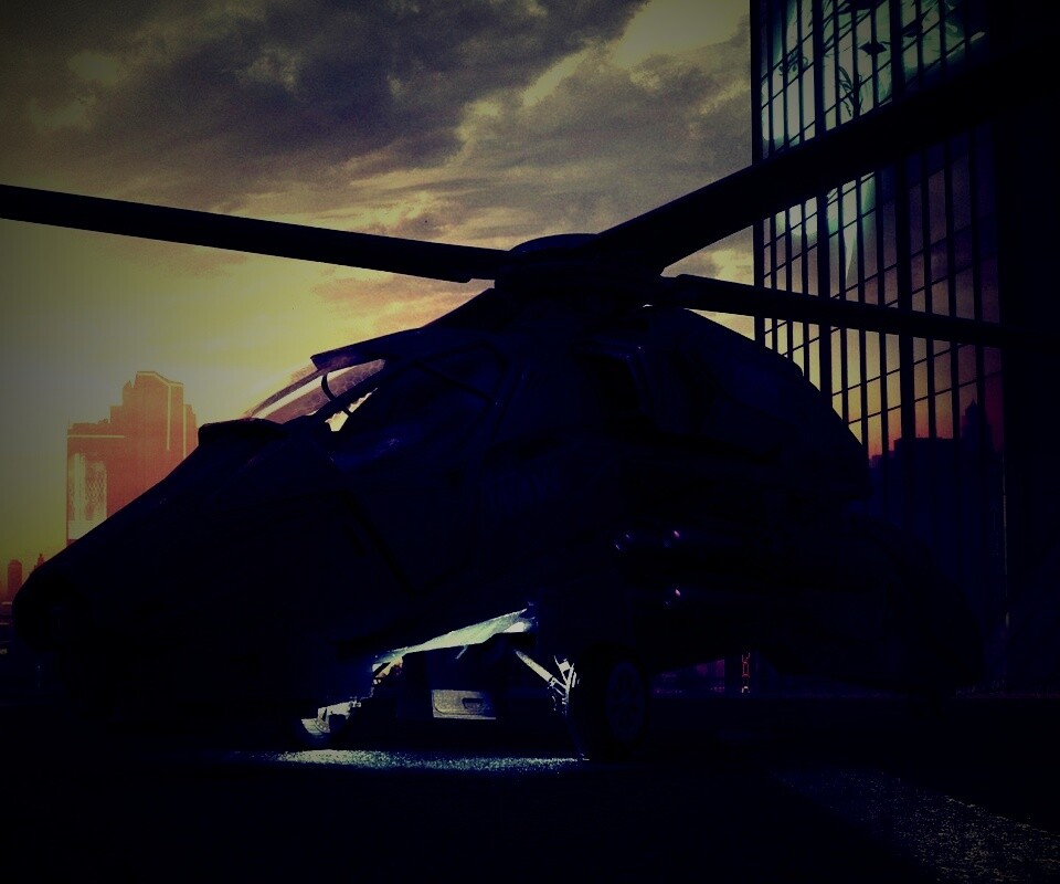 Фантастический вертолет обои