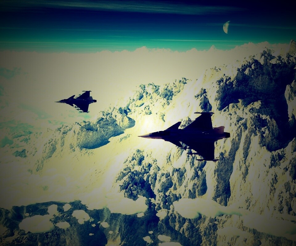 Самолёты в горах обои