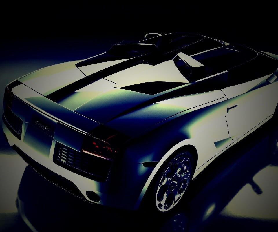 Светло-Серый Lamborghini (Сзади) обои