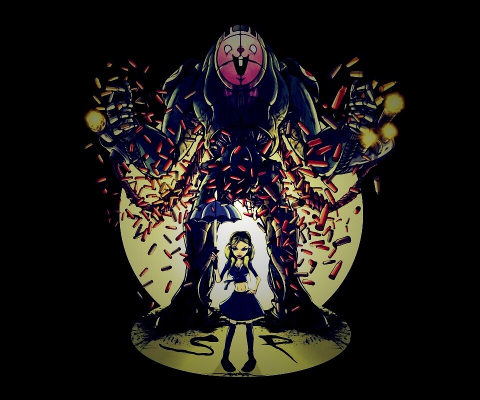 Куколка и боевой робот обои